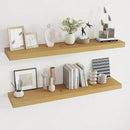 48 inch Floating Shelves for Wall Large Wall Mounted Shelves with Invisible Brackets, Oak Long Shelves for Bathroom, Living Room, Kitchen, Office, 48x9.1 inch deep Set of 2 by CozyNest Decor