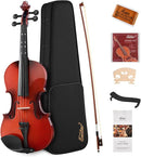 Eastar 1/4 Violin Set for Beginners, Fiddle Quarter Size with Hard Case, Rosin, Shoulder Rest, Bow, and Extra Strings (Imprinted Finger Guide on Fingerboard), EVA-2 by TinyTreasures Baby Boutique