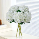 8Pcs White Fake Flowers Silk Hydrangea Artificial Flowers Bouquets Faux Ivory Hydrangea Stems for Home Table Centerpieces Wedding Party Decoration by CozyNest Decor