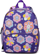 Toddler Backpack for Girls 3-8: Preschool Kindergarten Backpack - Cute Kids Backpacks for Girls-Purple Smile by TinyTreasures Baby Boutique