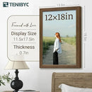 12x18 Poster Frame 3 Pack - Brown Woodgrain, Wood Poster Frame, HD Tempered Glass, Wall Gallery Picture Photo Frame by CozyNest Decor