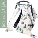 TANOFAR Car Seat Cover Baby, Carseat Covers Baby Boy Girl, Peekaboo Opening Infant Car Seat Cover for Winter, Warm & Cozy, Adventure Mountain by TinyTreasures Baby Boutique