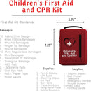 Portable First Aid Kit for Kids with CPR Shield - Ideal for Home, Car, School, Camping, and as a Travel First aid kit. Latex-Free Bandages – Children First Aid Guide by The Life Safety Pro by TinyTreasures Baby Boutique