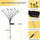 Solar Garden Lights Outdoor, 4 Pack 40 LED Solar Firefly Lights Waterproof, Sway by Wind, Solar Swaying Light for Yard Patio Backyard Garden Planter Flower Bed Pathway Outdoor Decoration (Warm White) by GreenHaven Gardens