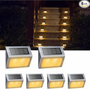 XLUX Solar Lights for Steps Decks Pathway Yard Stairs Fences, LED lamp, Outdoor Waterproof, Warm Light, 6 Pack by GreenHaven Gardens