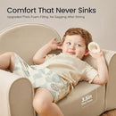 Tiny Land 2-in-1 Foldable Kids Couch with Pockets – Soft Thick Toddler Sofa, Lounger Couch, Convertible Kids Chair for Playroom, Bedroom or Living Room, Gift for Boys & Girls(Beige) by CozyNest Decor