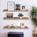AZSKY Large Floating Shelves 36 Inch Wood Wall Mounted Set of 3 Floating Bookshelf Long Wooden Picture Ledge Shelf for Home Decoration by CozyNest Decor