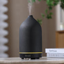 200ML Ceramic Essential Oil Diffuser - Ultrasonic Aromatherapy & Humidifier with 7-Color LED Lights, Auto Shut-Off, Black, 1H/3H/6H Timer | Scent for Home, Office, Yoga by TinyTreasures Baby Boutique