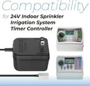ANTOBLE Sprinkler System Power Supply Transformer 24V 300mA Irrigation Timers System Power Cord Replacement Part AC Adapter Charger Indoor Sprinkler Controller Irrigation System Accessories by GreenHaven Gardens