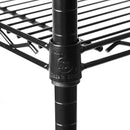Seville Classics UltraDurable Heavy Duty NSF Solid Steel Wire Rack Storage Unit, Organizer for Garage, Warehouse, Office, Restaurant, Classroom, Kitchen, Black, 5-Tier Shelving, 24" W x 18" D by CozyNest Decor