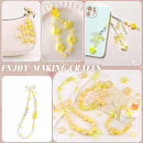 Assorted 170-230PCS Yellow Acrylic Beads for Bracelet Making, Flower Bow Butterfly Candy GummyBear Aesthetic Bracelet Charms,Cute Beads for Jewelry Making DIY Necklace Keychain Phone Charm by TinyTreasures Baby Boutique