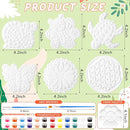 6 Pack Paint Your Own Plaster Stones - Kids Summer Arts and Crafts Garden Handprint Stepping Stone Painting Kit DIY Ceramic Craft Pottery Outdoor Painting Gifts for Kids Ages 4-12 by TinyTreasures Baby Boutique