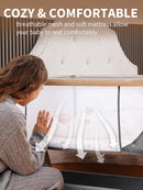 Baby Bassinet Bedside Sleeper - 3 in 1 Bassinets with Waterproof Sheets, Soft Mattress and Breathable Mesh, Adjustable Height Bedside Bassinet for Baby with Wheels, Storage Basket, Gray by TinyTreasures Baby Boutique