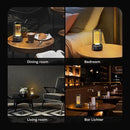 Portable Metal Table Lamp for Indoor/Outdoor ,Rechargeable Cordless LED Lamp, 3-Colour Infinitely Dimming Battery Powered Small Desk Lamp, Restaurant/Bedroom/Bar/Coffee/Camping Light (Grey Set of 2) by CozyNest Decor