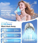TORRAS COOLiFY iva Handheld Fan with Ice Cooler, [Chill by 50F], 0-100 Adjustable Speed, Super Mini Powerful Portable Fan 5000mAh Rechargeable, Hand Fans for Travel Essentials, Gifts for Women, Ivory by TinyTreasures Baby Boutique