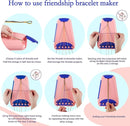 Rdfmy Friendship Bracelet Making Kit for Girls, Arts and Crafts Bracelets String Maker Kit for Kids Ages 8-12 Christmas Birthday Gifts Pink with Blue by TinyTreasures Baby Boutique