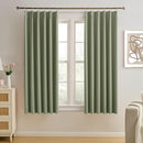 Sage Green Pinch Pleat Curtains 72 Inches Long Thermal Insulated Dark Black Out Short Drapery for Bedroom Light Blocking Window Covering Room Darkening Drapes for Living Room 40x72 2 Pieces by TinyTreasures Baby Boutique