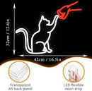 LISIGNVE Cat Handshake Neon Sign Human Beings and Animals Neon Light for Wall USB Light Up Sign Cat Led Sign for Pet Shop Bedroom School Museum Zoo (16.5”*12.6”) by CozyNest Decor