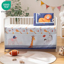 4 Piece Crib Bedding Set for Boys Girls, Infant Toddler Nursery Baby Bedding Sets Includes Cartoon Quilt, Fitted Crib Sheet, Crib Skirt and Plush Football Toy (MVP) by TinyTreasures Baby Boutique