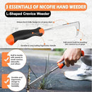2025 Hand Weeder Tool, Rubber Handle Manual Weeder Puller Tool, Uprooting Weeding Tools, Crack Weeder Crevice, 4 Teeth Weeding Tool, Weeding Artifact Tool for Gardening(3 Pcs) by GreenHaven Gardens