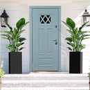 Tall Planters 26 Inch Square Metal Plant Pot with Removable Insert Shelf and Drainage-Modern Tall Black Planters for Indoor & Outdoor-Front Porch,Patio,Garden (14" L X 26" H) by CozyNest Decor