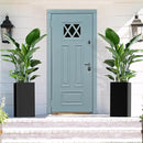 Modern Metal Planter Black – 28” Tall with Removable Insert Shelf | Heavy-Duty Outdoor & Indoor Planter Box for Patio, Porch, Garden (14x14x28in) by CozyNest Decor