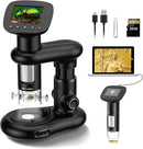 Kids Microscope for Ages 8-12, Handheld Digital Microscope D-MS1 with 2" IPS Screen - Take Pictures & Videos - Download to PC & Mac - 1000X Pocket Microscope, Used Birthday for Kids by TinyTreasures Baby Boutique