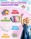 Baobrava Foil Art Fun Kit for Kids - DIY Toy Unicorn Princess Foil Art Craft Activity for Kids, Foam Stickers Fun Craft Kits & Supplies, Creative Christmas Birthday Gifts Travel Toys for 4 and Up by TinyTreasures Baby Boutique