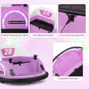 GLACER 12V Bumper Car, Electric Kids Bumper Car w/Parental Remote, 3-Speed, 360°Spin, Music, LED Light, Battery Ride on Bumper Car w/Dual Joysticks, Baby Bumper Car for Toddlers 18 Months+ (Pink) by TinyTreasures Baby Boutique