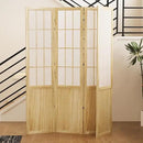 5.6FT Room Divider and Folding Portable Partition Screen, Chinese Japanese Shoji Style for Room Separation - 4 Panel (Natural) by CozyNest Decor