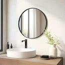 Fabuday Black Circle Mirror for Wall Decor 18 Inch - Bathroom Round Mirror with Matte Frame, Small Circular Mirrors for Entryway, Hallyway, Living Room, Bedroom by CozyNest Decor