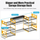 CCCEI Yellow Power Tool Organizer Wall Mount, Large Tools and Battery Storage Rack Charging Station Individual Switches. Drills Holder, Garage Utility Shelves with 6FT Power Strip. Gift for Men. by GreenHaven Gardens