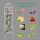 2 Pack Metal Garden Trellis 86.7" H Cream White Garden Fence Rustproof Trellis for Climbing Plants Support Roses Flower Outdoor Lawn, White Tall by GreenHaven Gardens