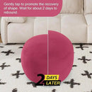 MeMoreCool Round Stuffed Pouf Ottoman Foot Rest, Floor Pouf Foot Stool with Soft Foam Chunk Filling, Small Round Ottoman Footstool Circle Footrest for Living Room by CozyNest Decor
