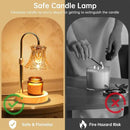 GEEZO Fragrance Candle Warmer Lamp，Electric Candle Warmer with Timer & Dimmer，Mom Christmas Birthday Gifts for Women, House Warming Gifts New Home Bedroom Decor by CozyNest Decor