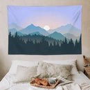 HZOHNAGO Mountain Tapestry Forest Mountain Sunrise Pattern Printed Wall Tapestry Wall Hanging for Bedroom Living Room Dorm 60" W x 40" H by CozyNest Decor