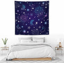HZOHNAGO Boho Sun Moon Tapestry Purple Blue Sun Stars Galaxy Pattern Printed Wall Tapestry Wall Hanging for Bedroom Living Room Dorm 60" W x 60" H by CozyNest Decor