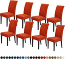 Joccun Chair Covers for Dining Room Set of 8, Dining Chair Slipcovers Stretch Dining Room Chair Covers Seat Protector,Washable Parsons Chair Cover for Home,Hotel,Banquet(Pureed Pumpkin,8 Pack) by CozyNest Decor
