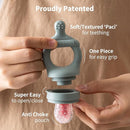 SAMiGO Baby Food Fruit Feeder and Breastmilk Popsicle Mold Set, Silicone Fruit Teether, Food Feeder Pacifier for Teething Relief, Freezer Tray, Baby Feeding Essentials, 4 Months+ by TinyTreasures Baby Boutique