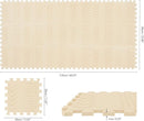 qqpp EVA 18 Tiles Baby Play Mat for Playing, Interlocking Foam Floor Mats for Tummy Time & Crawling, Puzzle Flooring Tiles with Laser Pattern for Kids. Beige. QL-91(J) b18N by TinyTreasures Baby Boutique