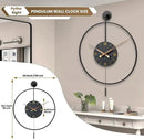 Large Modern Wall Clock,Wall Clocks for Living Room Decor,Classical Silent Metal Minimalist Walnut Dial,Big Decorative Farmhouse Pendulum Wall Clock With Walnut Pointers for Office,Dining Room by CozyNest Decor