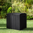 JUMMICO 31 Gallon Resin Deck Box Waterproof Indoor Outdoor Storage Boxes for Patio Furniture Cushions and Garden Tools (Black) by CozyNest Decor