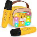 Karaoke Machine for Kids, Portable Mini Karaoke Machine with 2 Wireless Microphones, 4 5 6 7 8 9 10 Years Old Girl Boy Easter Christmas Birthday Gift Tiger Speaker Toys by TinyTreasures Baby Boutique