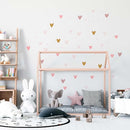 WS Wallpaper Heart Wall Decals Pack of 5 Sheets 135pcs by Lipastick - Polka Dots Wall Stickers for Bedroom Living Room Girls Room Decoration Kids Room Baby Nursery Room Removable Wall Decals by TinyTreasures Baby Boutique