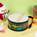 Kids Drum Set with Adjustable Strap: Toddler Musical Instrument for Ages 3-5, Wearable Drum Kit with Drumsticks, Educational Percussion Toy for Rhythm Music Development (Black) by TinyTreasures Baby Boutique