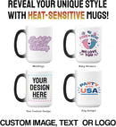 Personalized Coffee Mug – Custom Photo, Text, or Logo Ceramic Magic Mug Tea | Taza Personalizada with Heat Sensitive Color Changing Cup | Customized Gift Idea for Men & Women - Black |15oz by TinyTreasures Baby Boutique