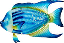 John's Studio Fish Sea Wall Decor Outdoor Metal Garden Hanging Art Glass Sculptures Home Ocean Theme Decorations for Kitchen Bathroom and Pool - Blue by GreenHaven Gardens