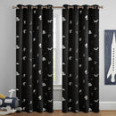 Vangao Kids Curtains Black Blackout Dinosaur Curtains for Boys Kids Nursery Girls Room Silver Dino Foil Print Thermal Insulated Drapes Grommet Top Window Treatments 84 Inches Length 2 Panels by TinyTreasures Baby Boutique