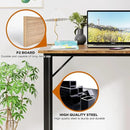 PayLessHere | 32 Inch Computer Desk | Brown | Office Desk with Metal Frame, Adjustable Feet | Water-Resistant, Scratchproof Surface | Sturdy Writing Table for Home Office or Study | Pack of 2 by CozyNest Decor