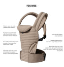Bumpsuit Baby Carrier for Men Women Newborn to Toddler (7-45 lbs), Ergonomic Face-in & Face-Out Quilted Shell Baby Wearing Carrier with Pockets and Padded Cross Over Back Straps by TinyTreasures Baby Boutique